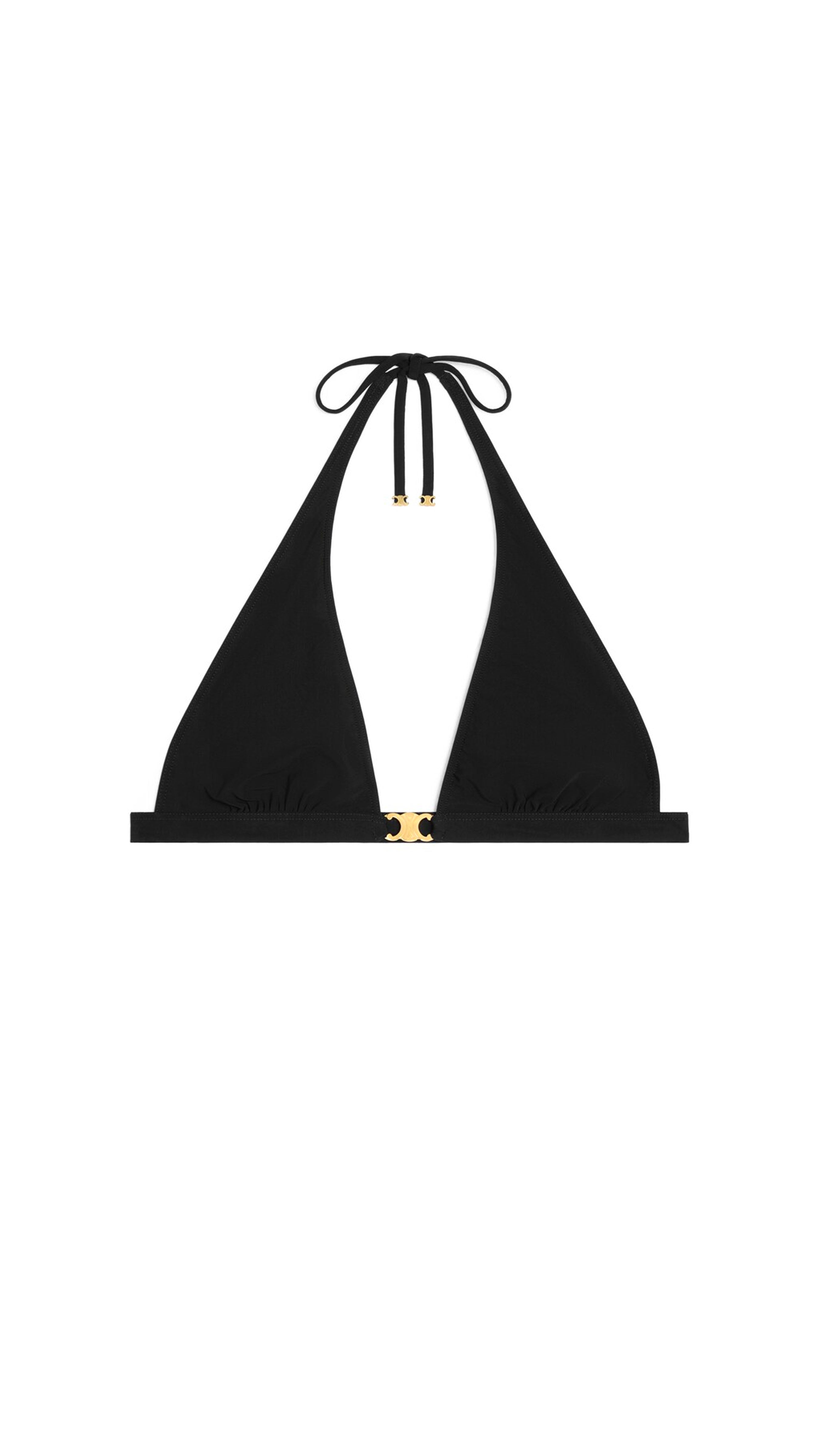 Triomphe Triangle Top in Matte Jersey - Black