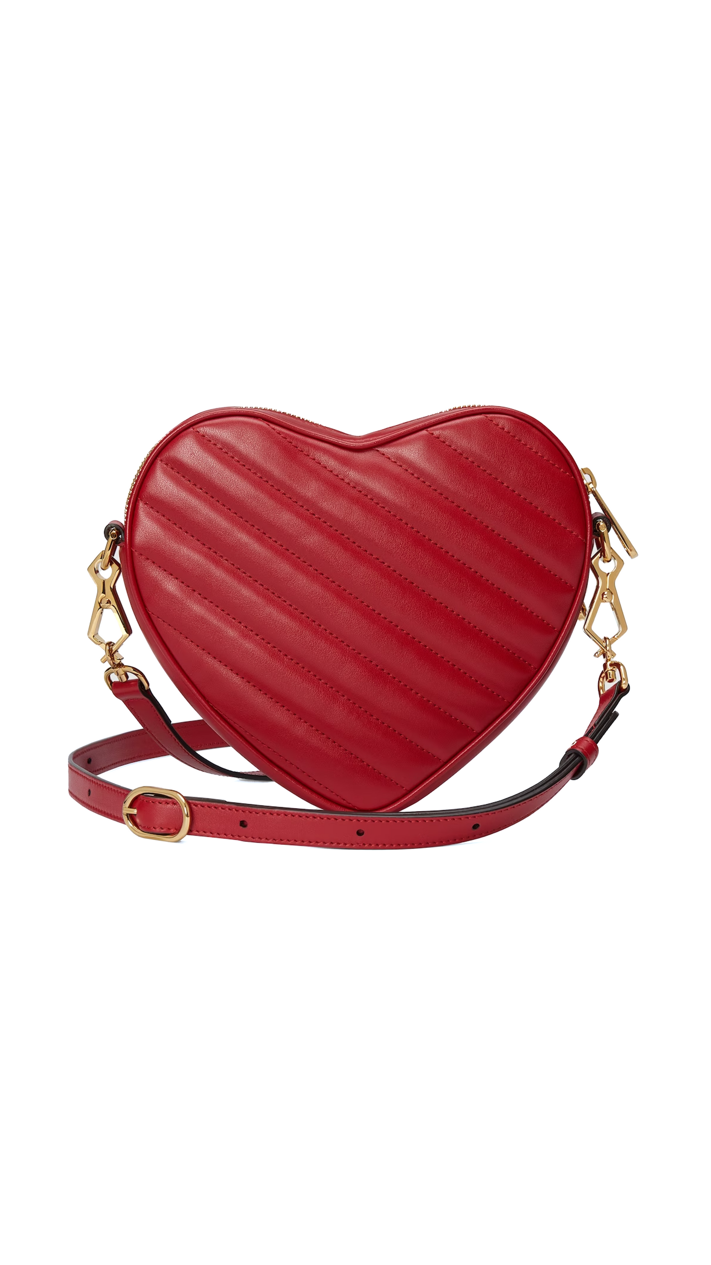 Interlocking G Mini Heart Shoulder Bag - Red