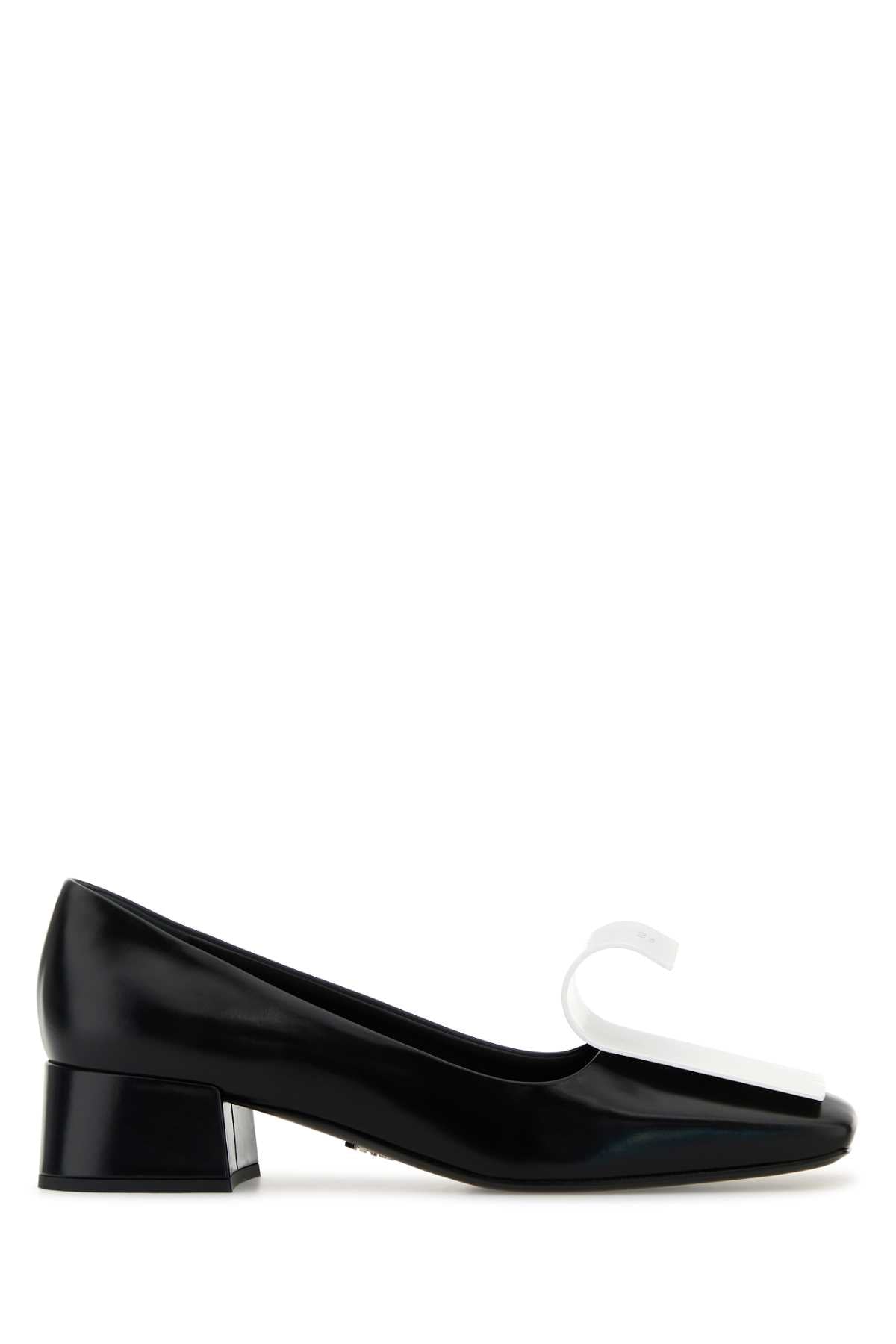 Two-tone Brushed Leather Pumps