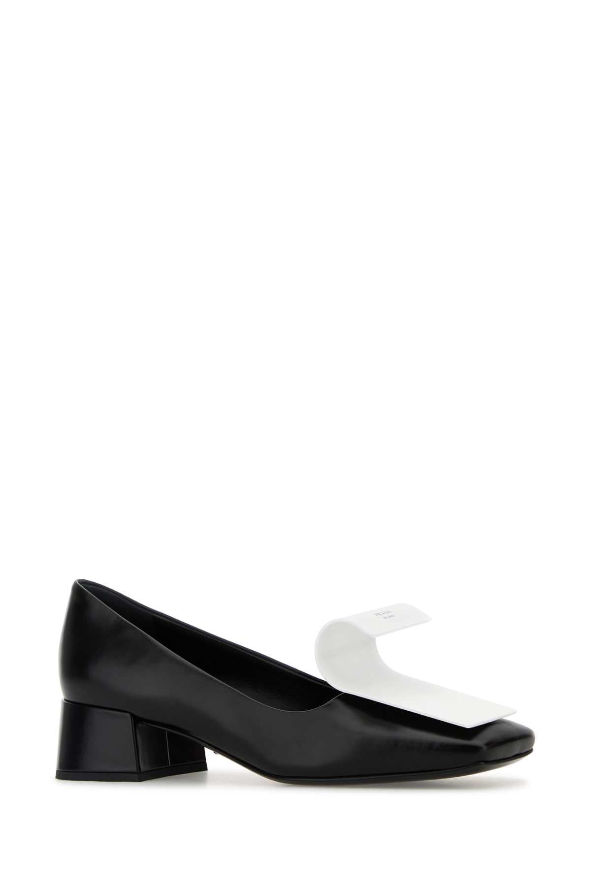 Two-tone Brushed Leather Pumps