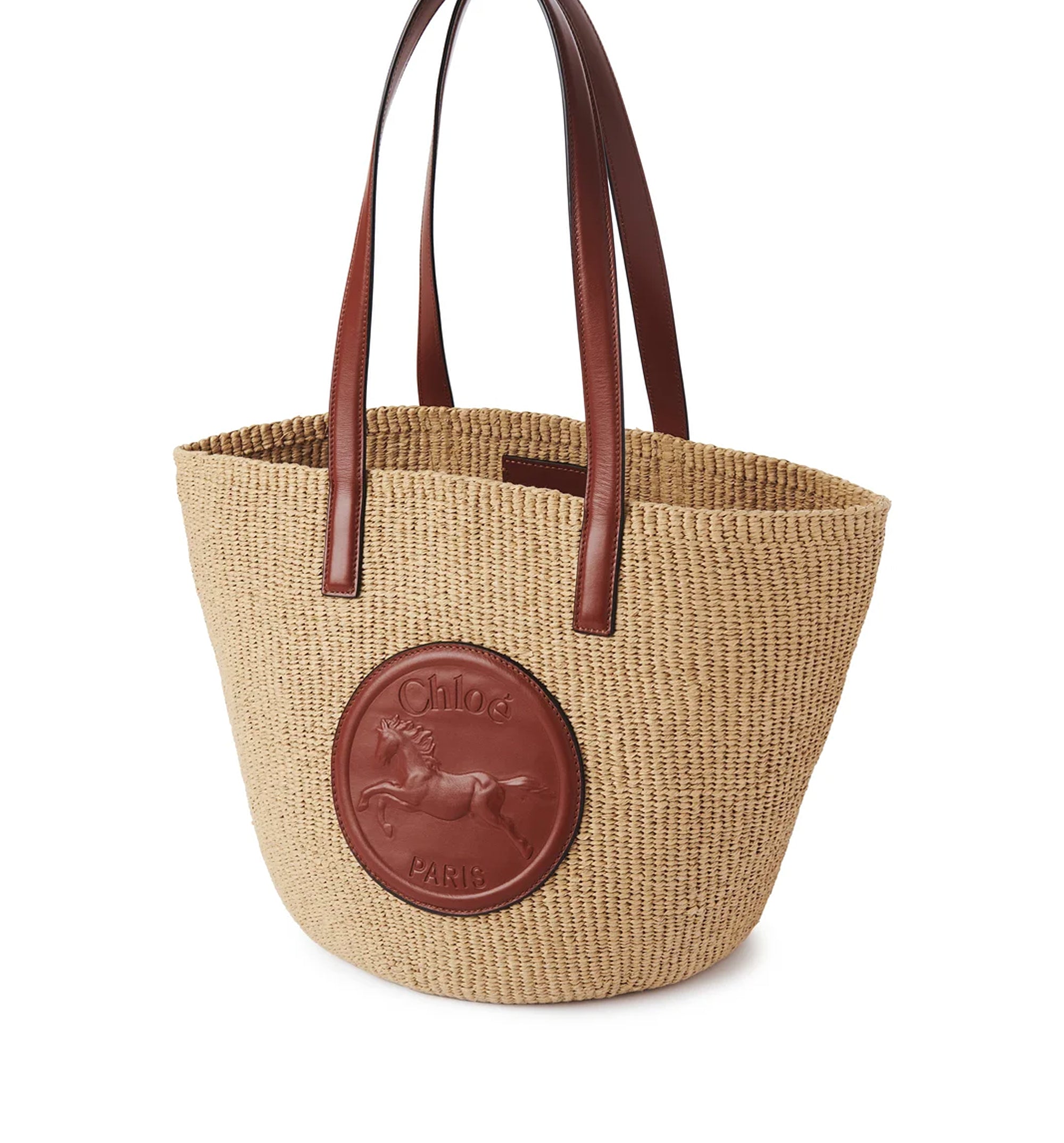 Large Horse Medal Basket In Natural Fibers