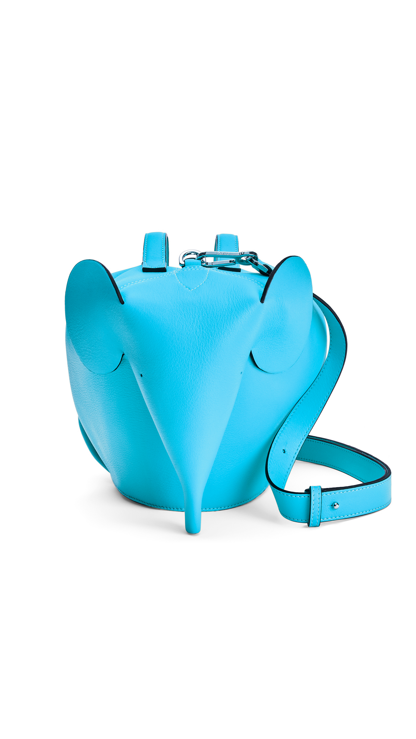 Large Elephant Bag in Classic Calfskin - Cyan