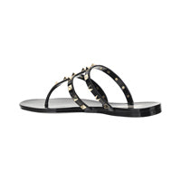 Rockstud Flat Rubber Sandal - Black