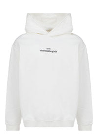 Reverse Logo Hoodie - White