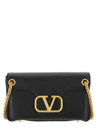 Stud Sign Nappa Shoulder Bag - Black