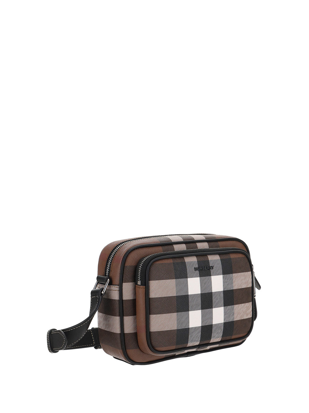 Bio-Based Check Crossbody Bag - Dark Birch Brown