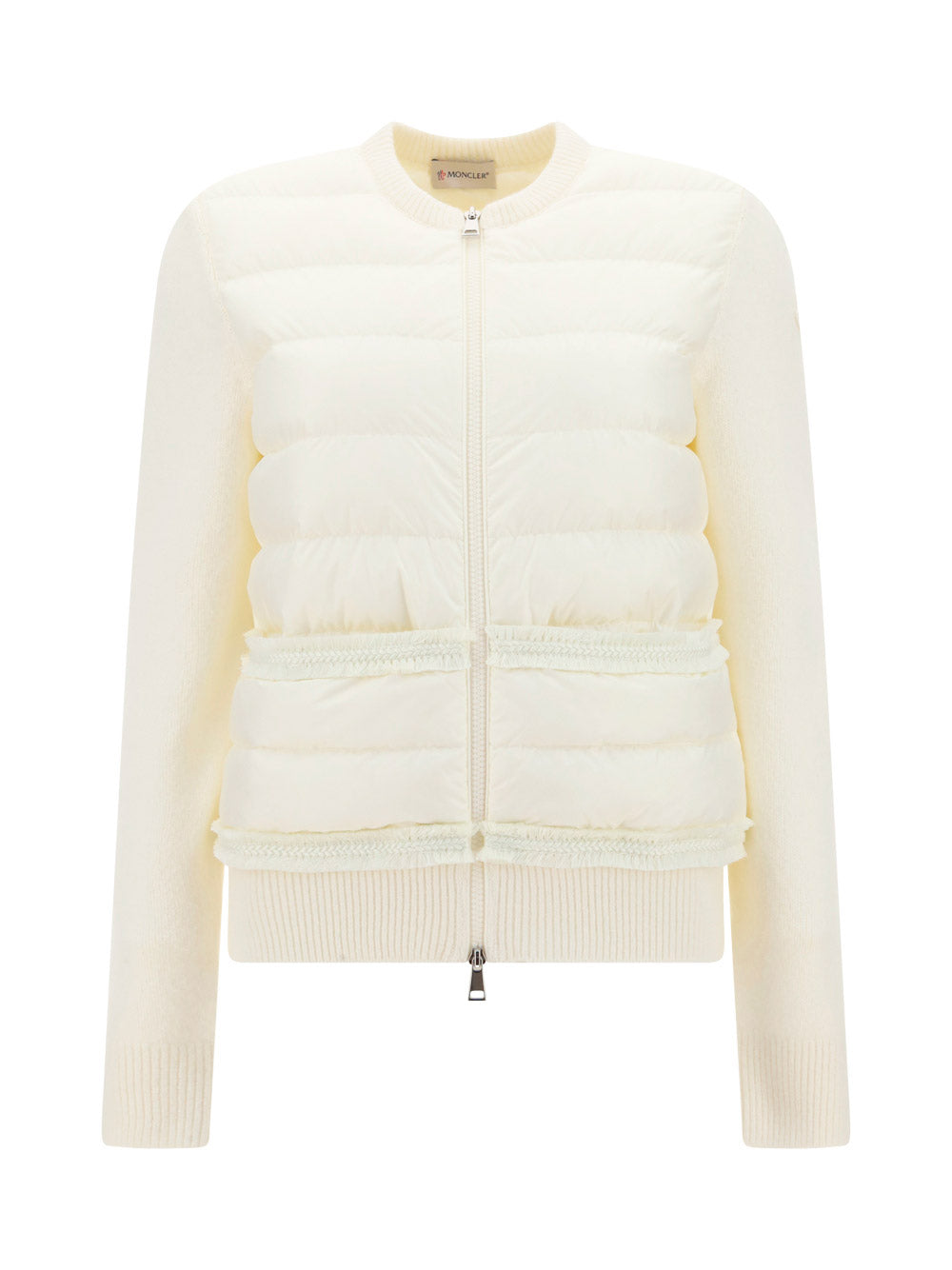 Padded Wool Blend Cardigan - Off White