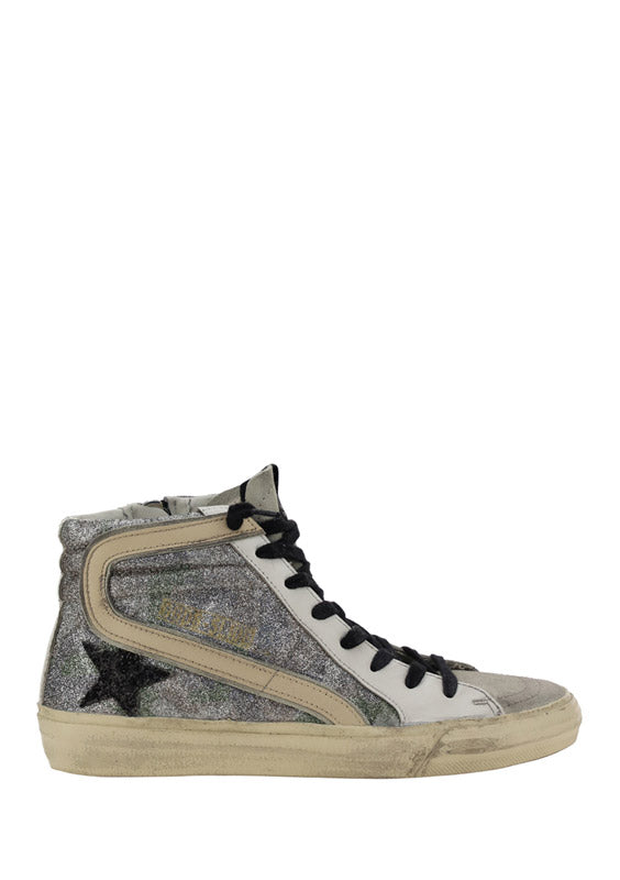 Slide Sneakers - White / Silver