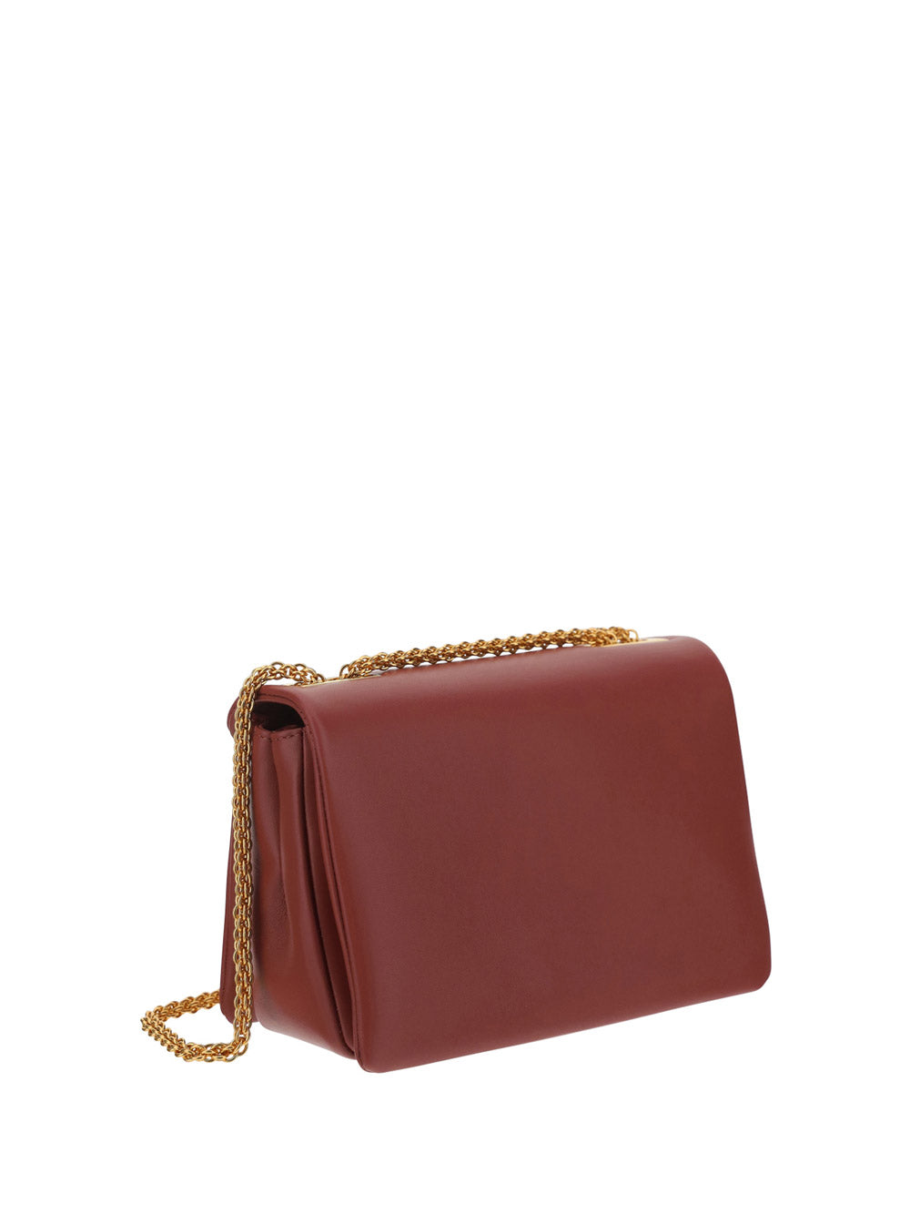 One Stud Nappa Bag With Chain - Gingerbread