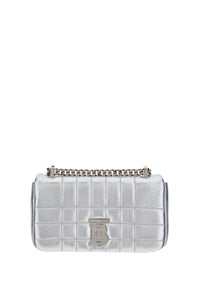 Quilted Metallic Leather Mini Lola Bag - Silver