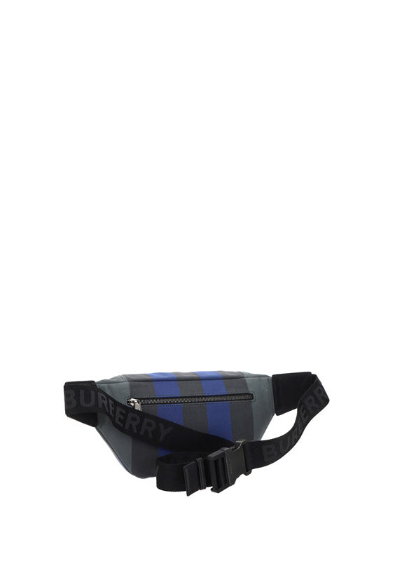 Check Cotton Sonny Bum Bag - Oceanic Blue