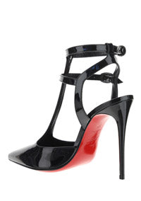 Maravilla T-Strap 100 Patent Pump - Black