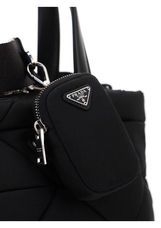 Re-Nylon Padded Tote Bag - Black