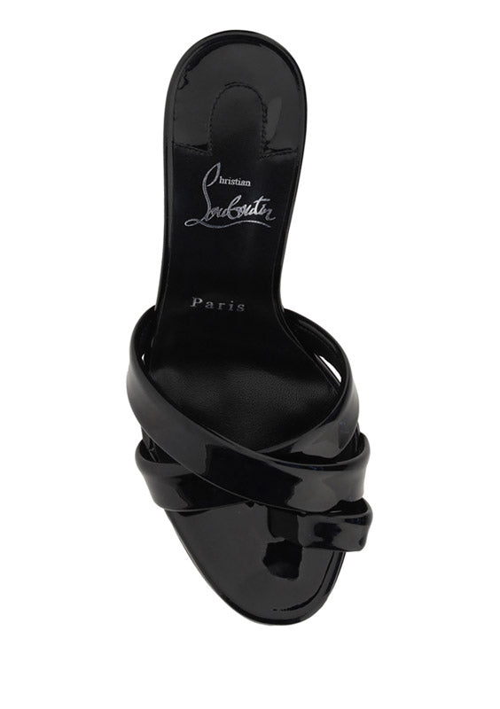 Simply Mule Sandal - Black / Patent
