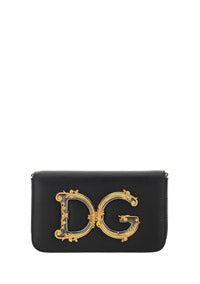 DG Girls Clutch In Calfskin - Black