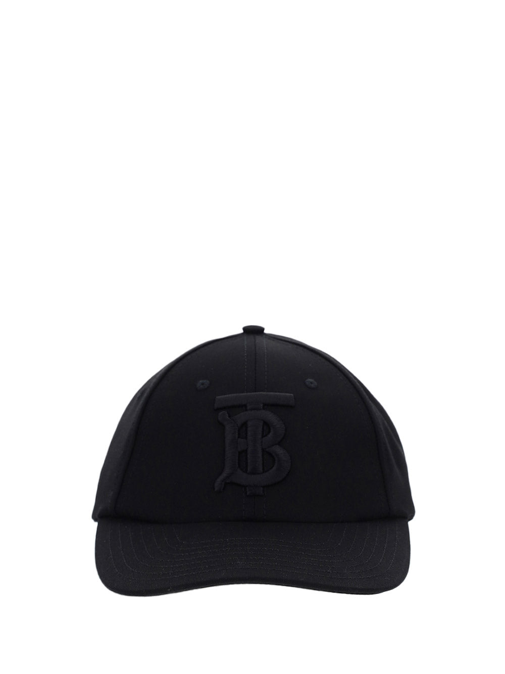 Monogram Motif Cotton Gabardine Baseball Cap - Black