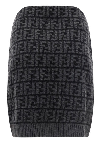 Crocheted Cashmere Skirt - Black