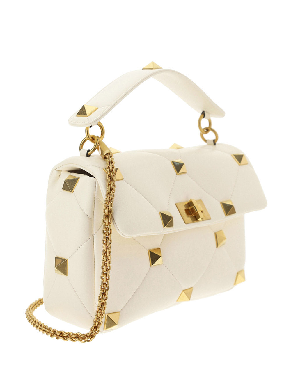 Large Roman Stud The Shoulder Bag - Ivory