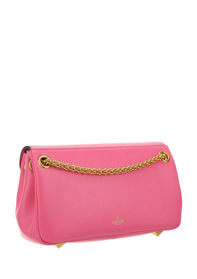 Stud Sign Nappa Shoulder Bag - Pink