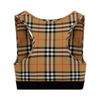 Vintage Check Sports Bra - Archive Beige
