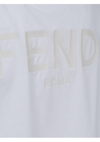 Fendi Roma Logo T-Shirt - White