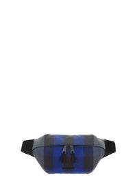 Check Cotton Sonny Bum Bag - Oceanic Blue