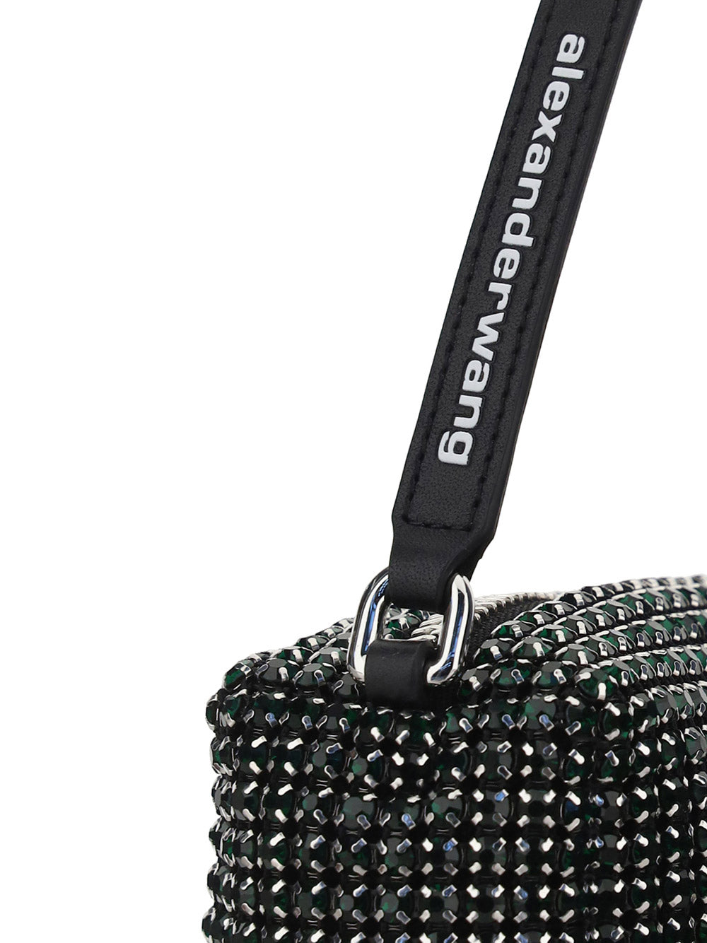 Heiress Medium Pouch Bag in Rhinestone Mesh