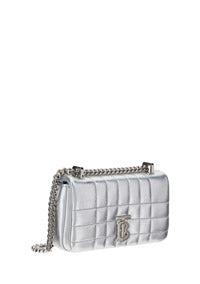 Quilted Metallic Leather Mini Lola Bag - Silver