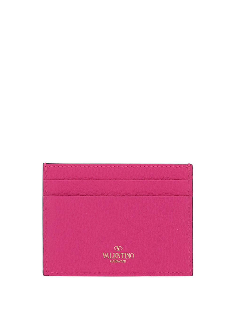 Rockstud Leather Card Case - Pink PP