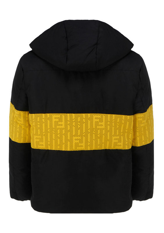 FF Jacquard Motif Puffer - Black / Yellow