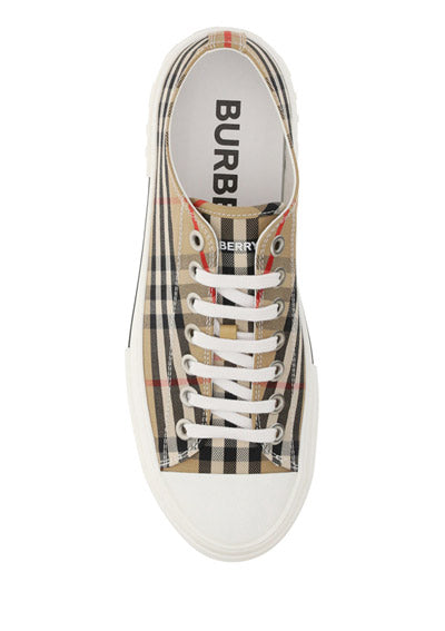 Vintage Check Cotton Sneakers