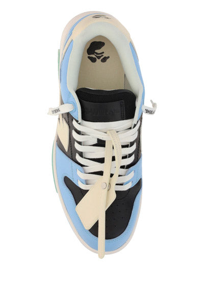 Out of Office Calf Leather Sneakers - Blue/Black/White