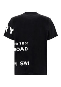 Horseferry Print Cotton Oversized T-shirt - Black