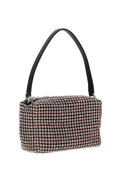 Heiress Medium Pouch in Crystal Mesh - Black