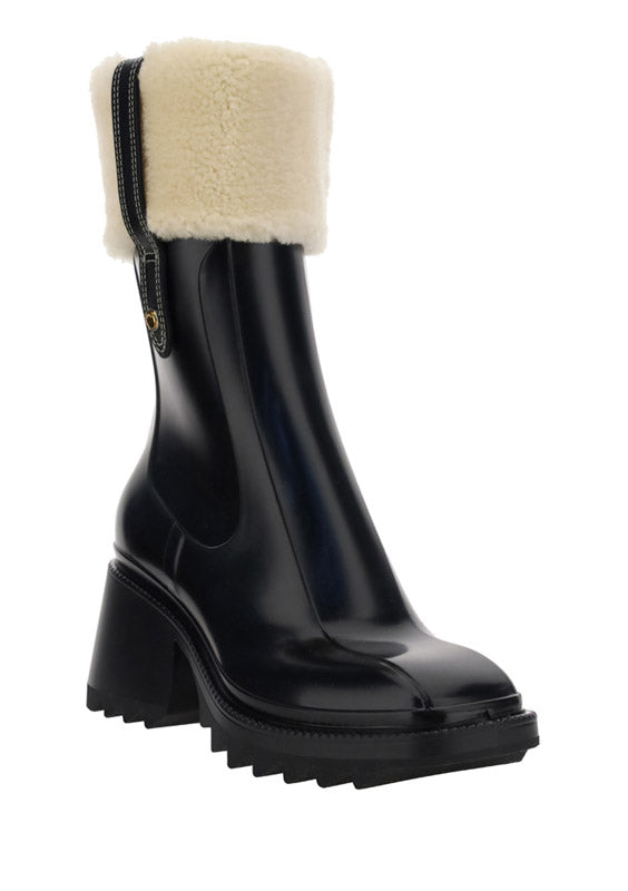 Betty Rain Boot in PVC - Black