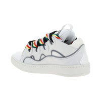 Leather Curb Sneakers - White