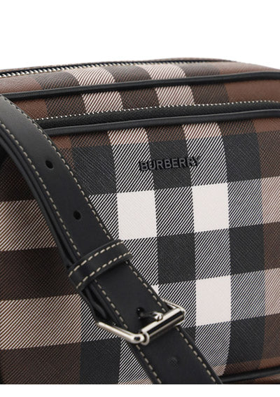Bio-Based Check Crossbody Bag - Dark Birch Brown