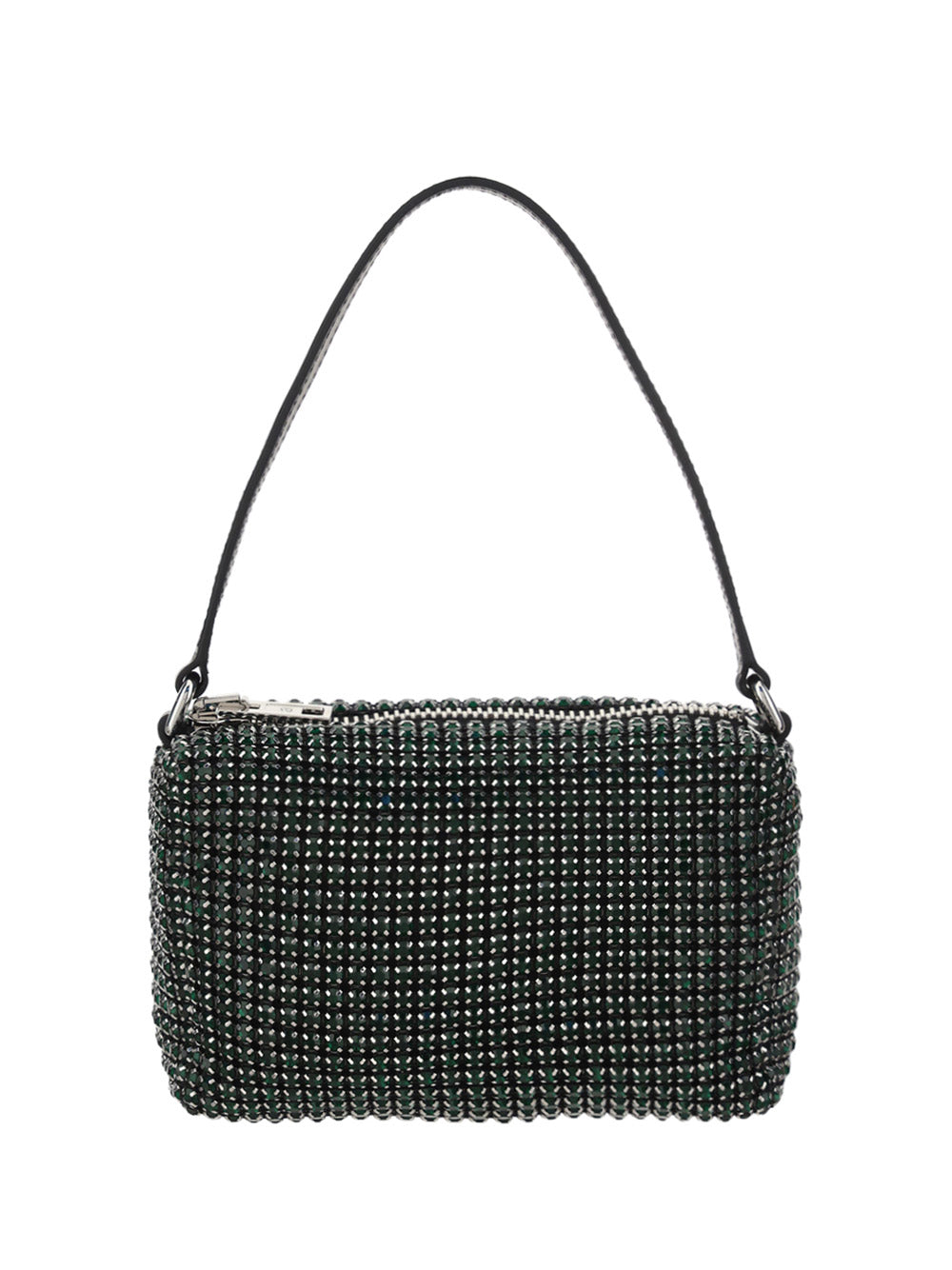 Heiress Medium Pouch Bag in Rhinestone Mesh