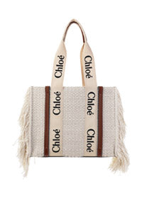 Medium Woody Tote Bag - Off-white