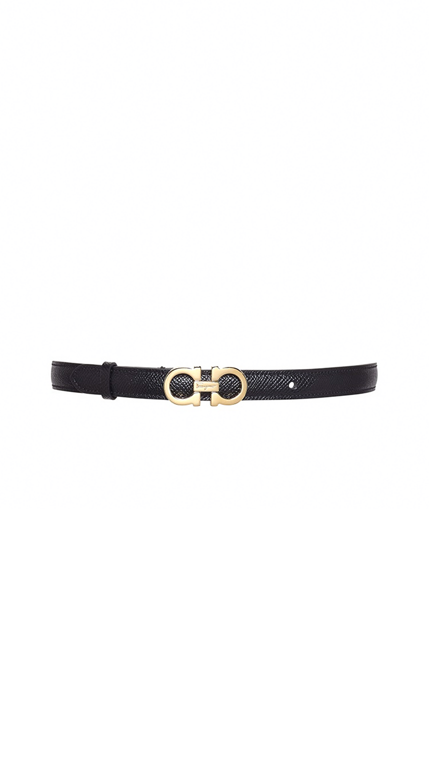 Sized Gancini Belt - Black
