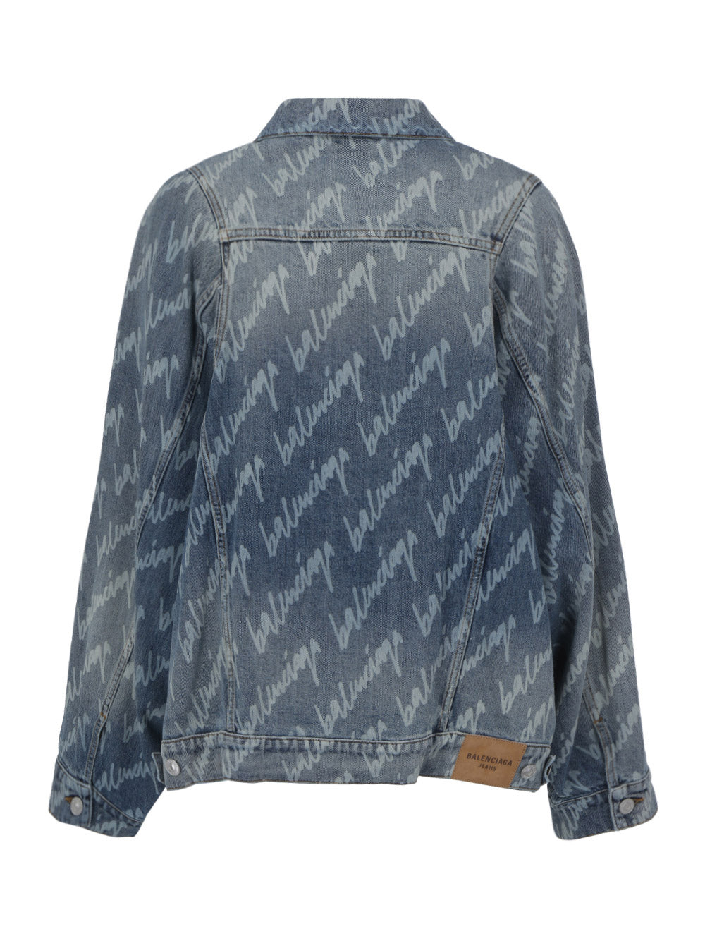 Allover Logo Bell Sleeve Jacket - Indigo