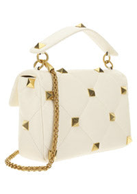 Large Roman Stud The Shoulder Bag - Ivory