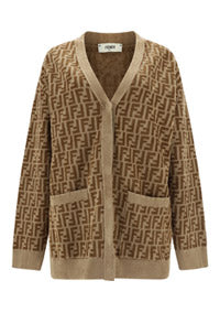 FF Cashmere Cardigan - Camel