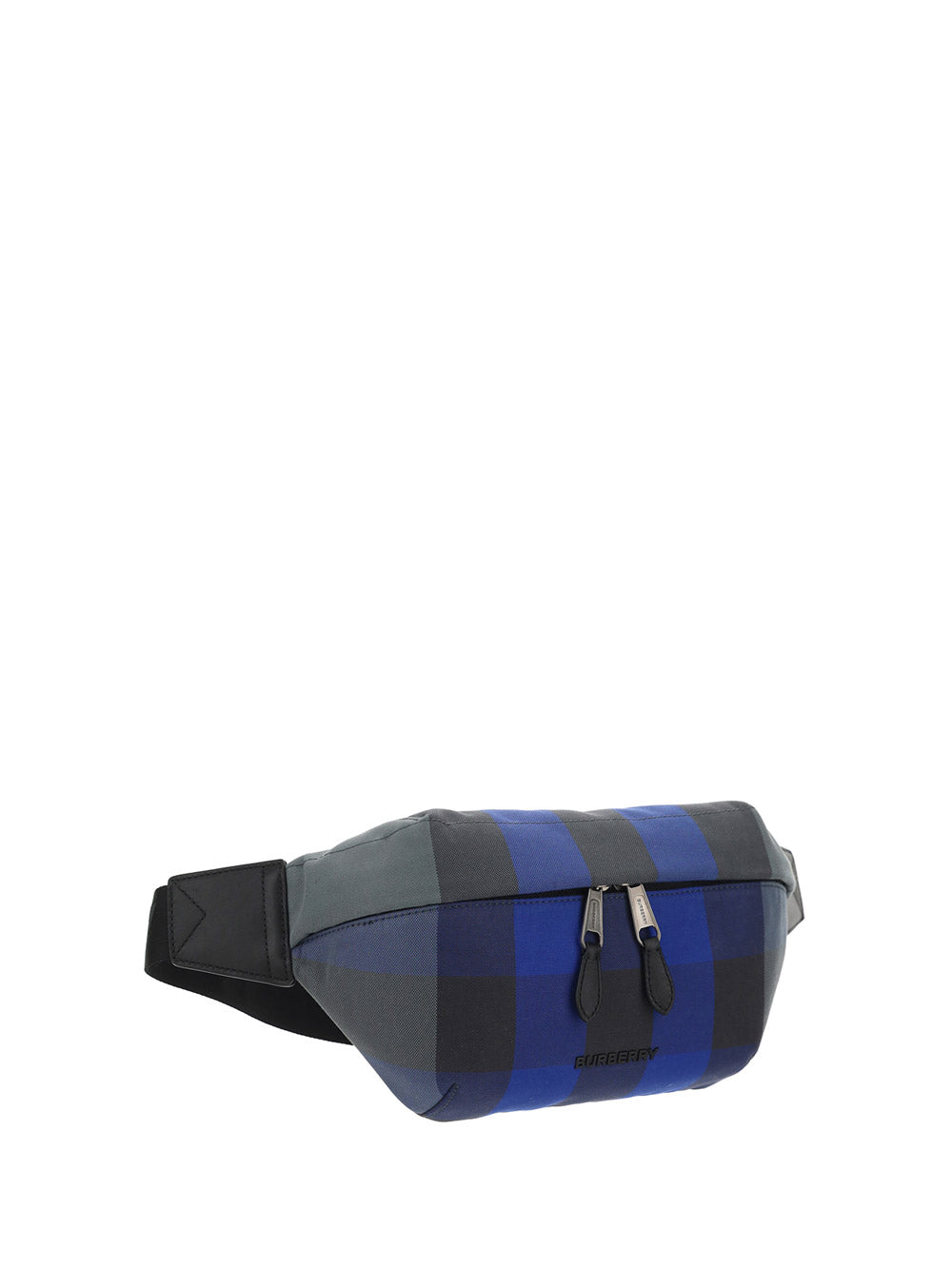 Check Cotton Sonny Bum Bag - Oceanic Blue