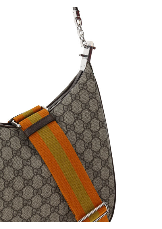 Gucci Attache Large Shoulder Bag - Beige/Ebony