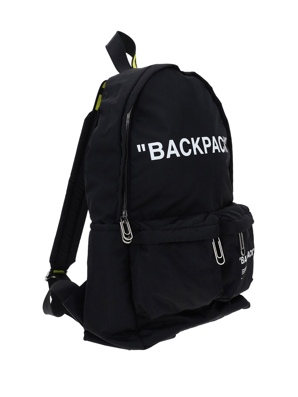 Quote Nylon Backpack - Black/White