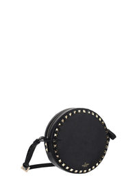 Rockstud Round Shoulder Bag - Black