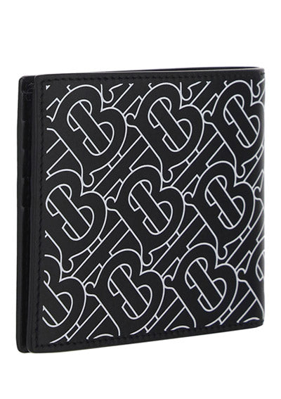 Monogram Print International Bifold Wallet - Black / White