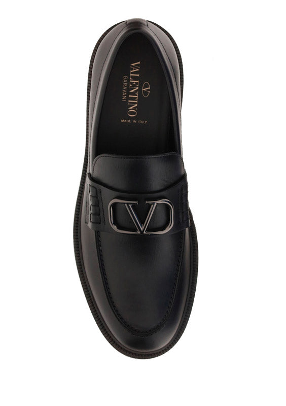 Vlogo Signature Calfskin Loafer - Black