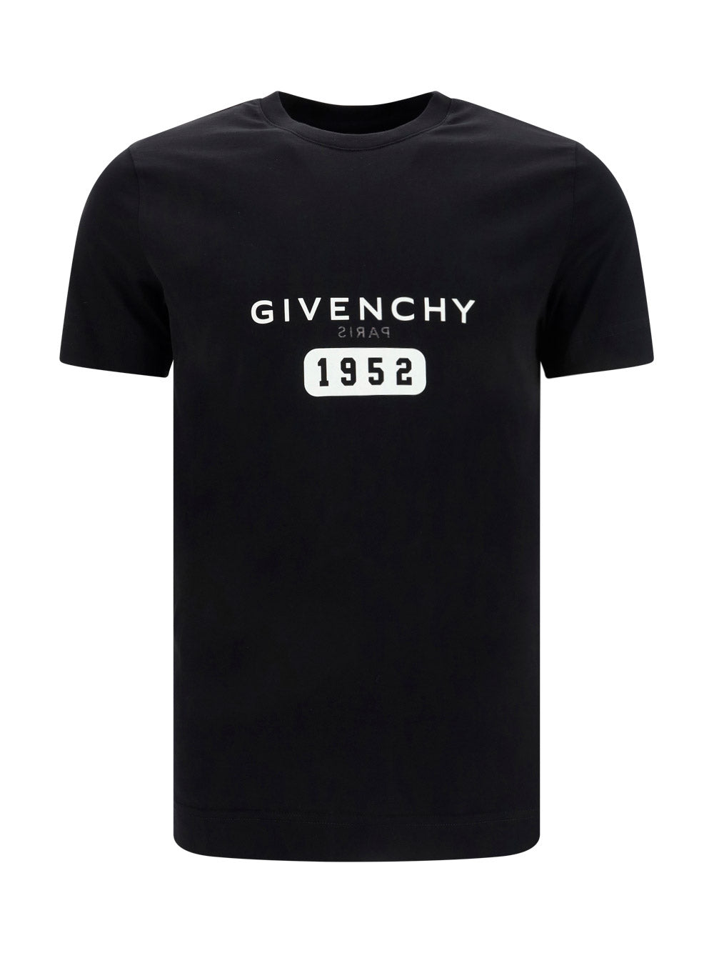 Slim T-shirt in Printed Jersey - Black